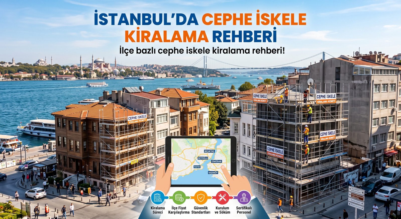 İstanbul’da Cephe İskele Kiralama Rehberi | Kadıköy, Beşiktaş, Ümraniye – Kale İskele