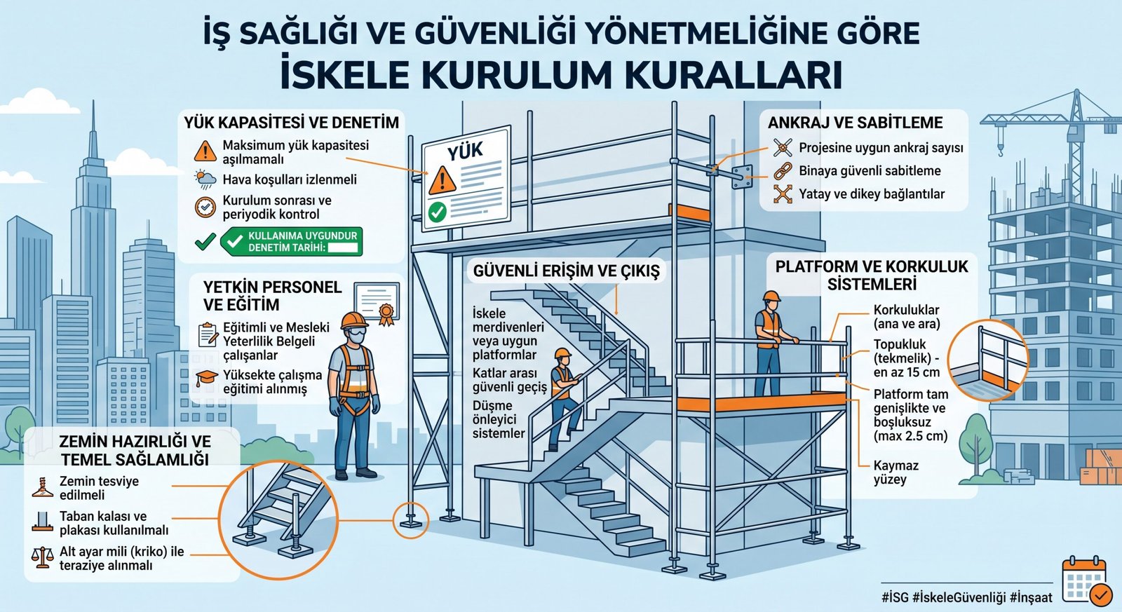 İş Sağlığı ve Güvenliği Yönetmeliğine Göre İskele Kurulum Kuralları