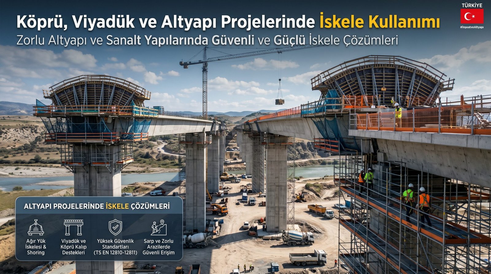 Köprü, Viyadük ve Altyapı Projelerinde İskele Kullanımı